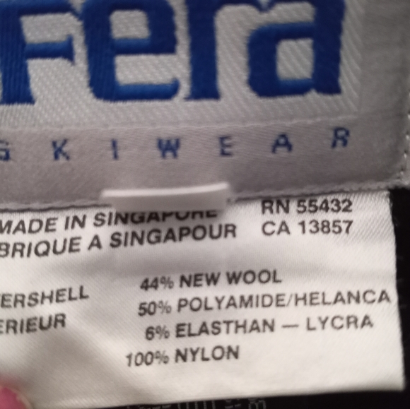 Vintage 70s Fera Snow Pants Ski Snowboard Stretch Black High Rise 8S - Picture 9 of 9